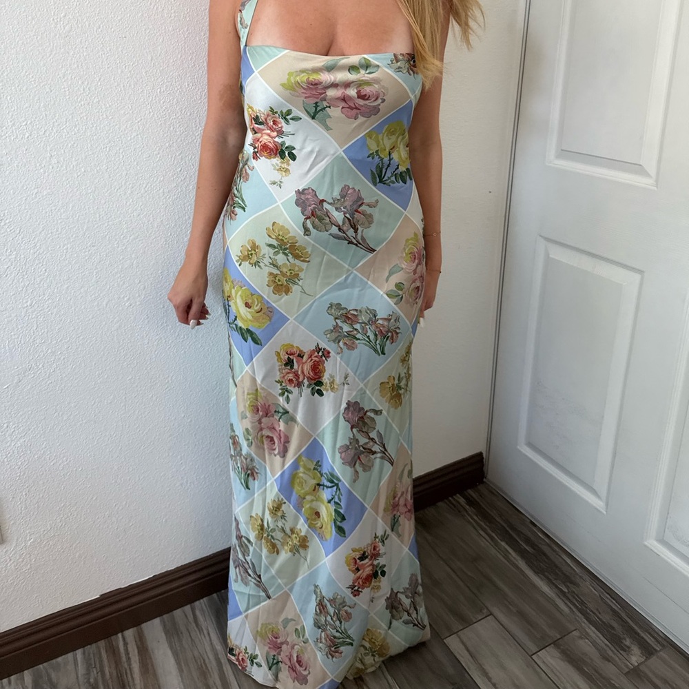ASOS Floral Maxi Dress in Pastel Colors